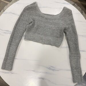 Missguided+ Gray Scoop Neck Sweater
